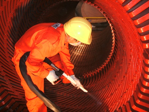 Cleaning Generator Used Dry Ice Blasting